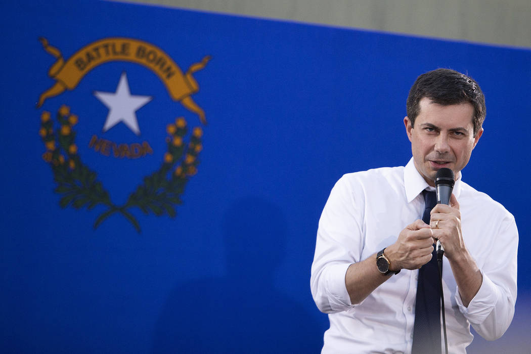 Pete Buttigieg, mayor of South Bend, Indiana and 2020 presidential candidate, takes questions f ...