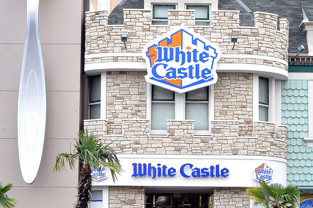 White Castle is seen on the Las Vegas Strip, at 3411 Las Vegas Blvd. South. (David Becker/Las V ...