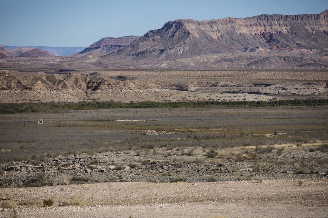 St. Thomas in the Lake Mead National Recreation Area, Tuesday, Oct. 22, 2019. The town was foun ...