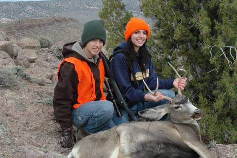 Dallin and Calli Nielsen donned hunter orange for the Nevada mule deer hunt. One of the keys to ...