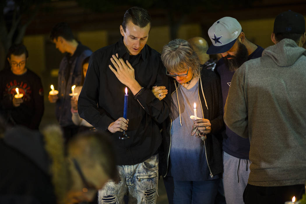 Sean Murray, left, and his mother Kathleen Wheeler, mourn his 6-year-old Gavin Murray Palmer, s ...