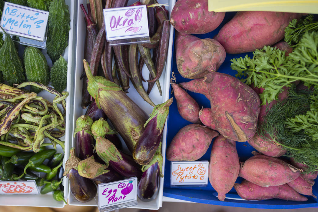 Produce for sale during the nation's largest student farmers market through Green Our Planet's ...