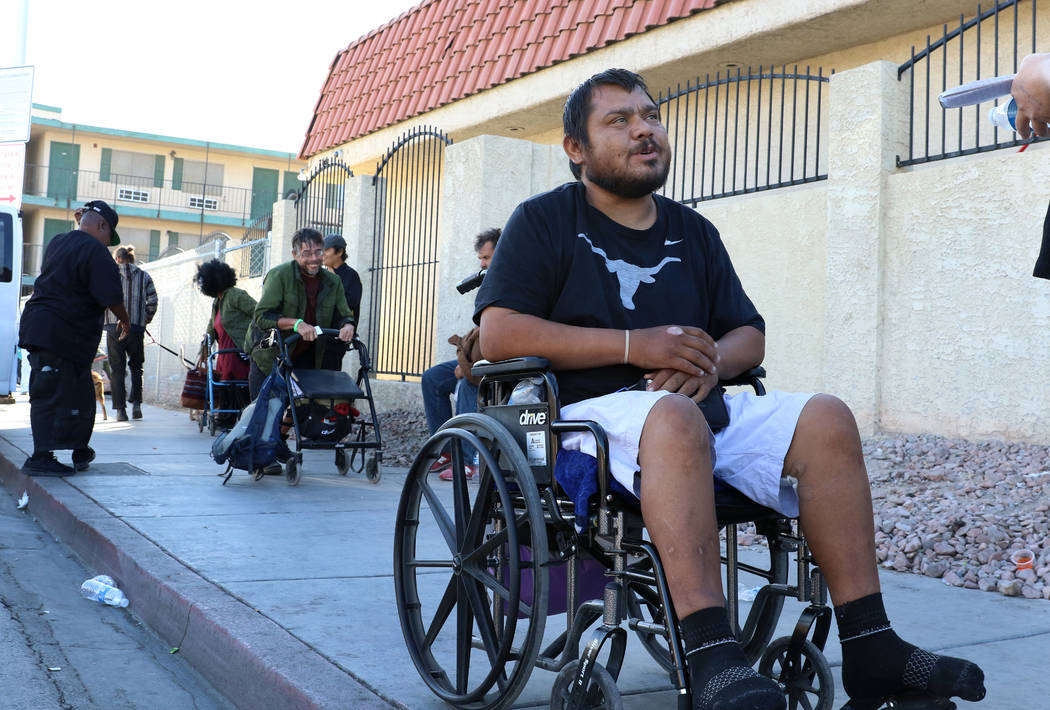 Jesus Murillo, 35, speaks during an interview with the Las Vegas Review-Journal outside the Cou ...
