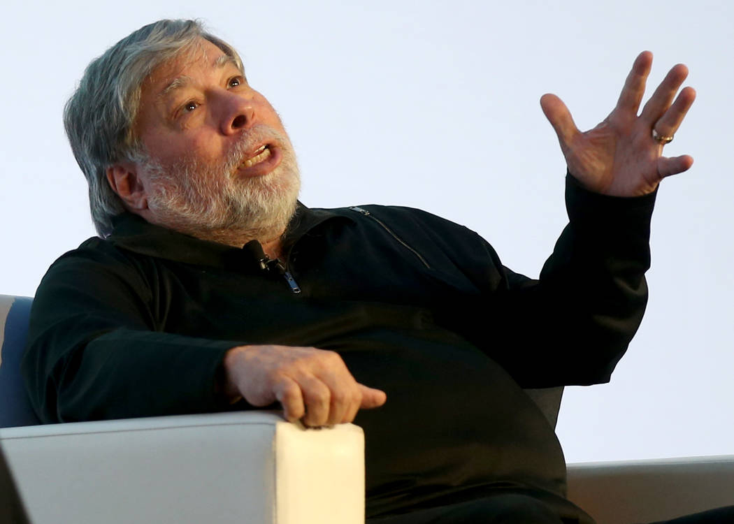 Steve Wozniak is interviewed by J.D. Power President and CEO Dave Habiger during the 2019 J.D. ...