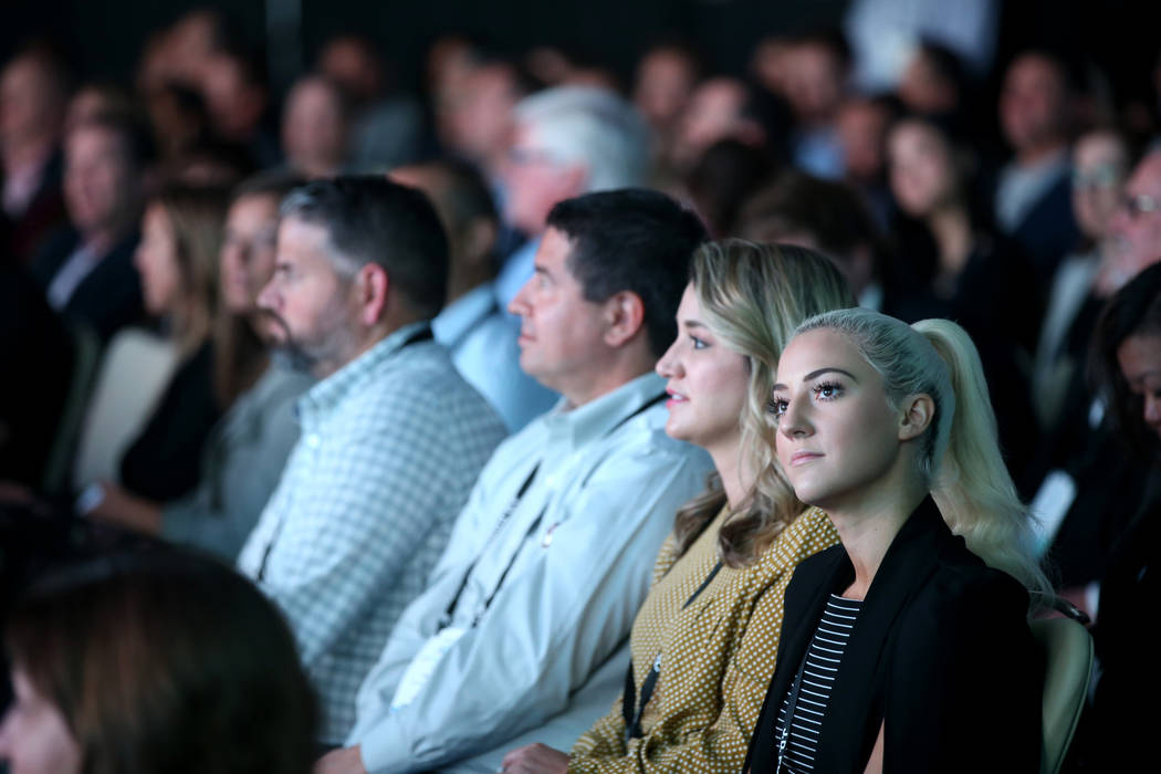 Conventioneers, from left, James Perez, Pio Davila, Anna Seay and Meghan Mathews, all of Santan ...