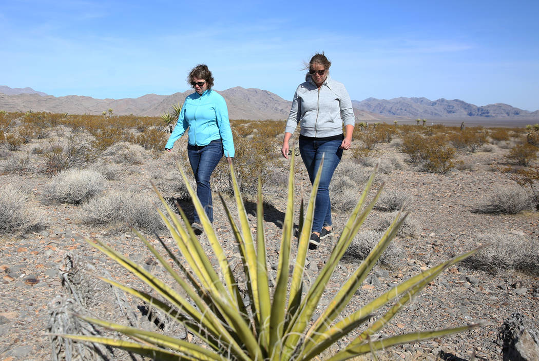 Bureau Land spokeswoman Kirsten Cannon, left, and Lara Kobelt, resour … | Las Vegas Review-Journal