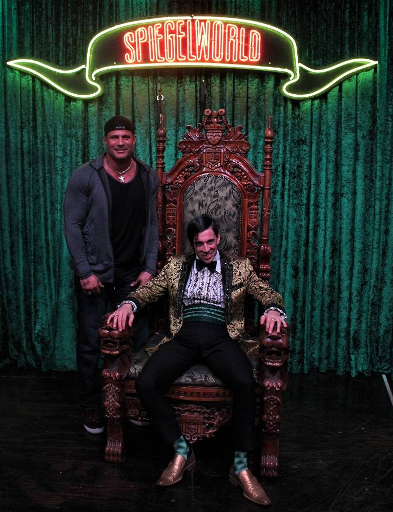 Ex-Major League slugger Jose Canseco is shown with The Gazillionaire at "Absinthe" at Caesars P ...