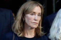 A Sept. 13, 2019, file photo shows actress Felicity Huffman leaving federal court after her sen ...