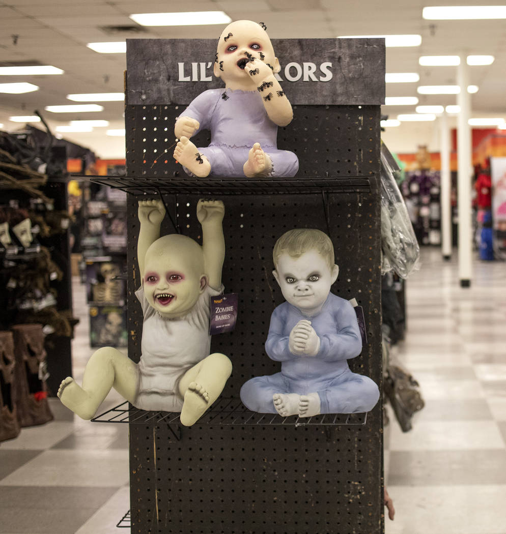 Halloween decorations are on display at Spirit Halloween on ...