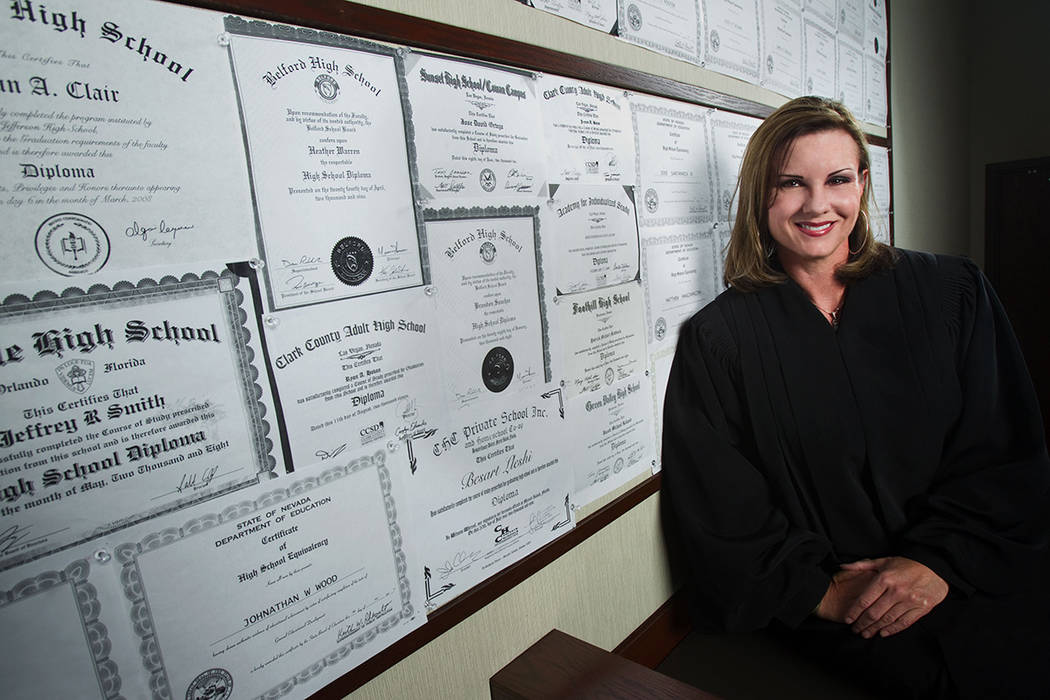 Former Henderson Municipal Court Judge Diana Hampton is shown in a file photo. She died in Marc ...