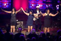 Nile Rodgers performs with Sister Sledge at the 47th Annual Songwriters Hall of Fame Induction ...