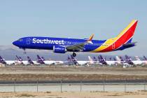 FILE - In this March 23, 2019, file photo, a Southwest Airlines Boeing 737 Max aircraft lands a ...