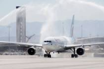 McCarran International Airport welcomes the first Eurowings flight that few direct from Cologne ...