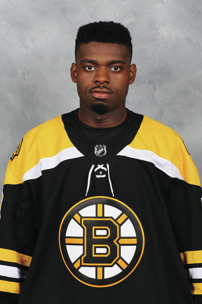 BOSTON, MA - SEPTEMBER 15 : Malcolm Subban of the Boston Bruins poses for his official headshot ...