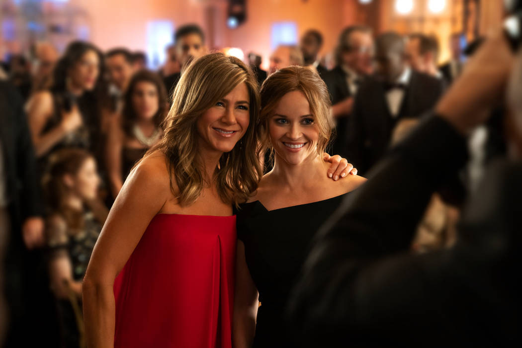 Jennifer Aniston and Reese Witherspoon in “The Morning Show,” premiering November 1 on Appl ...