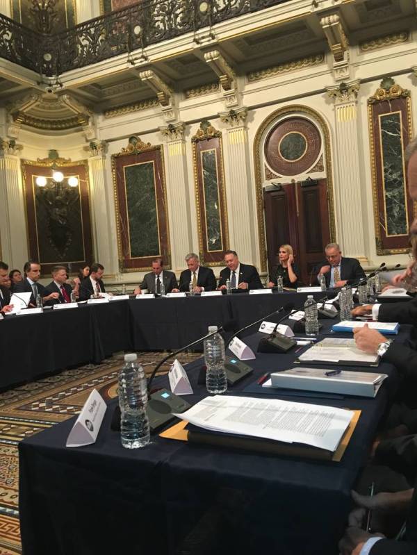 Health and Human Services Secretary Alex Azar, Ambassador at Large for human trafficking John R ...