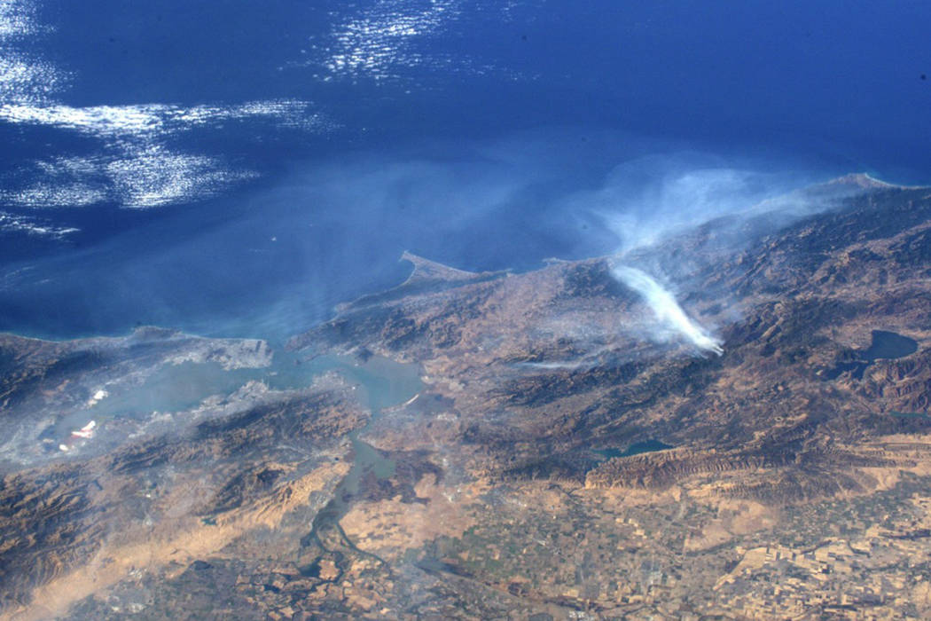 From the International Space Station on Wednesday, Oct. 30, 2019, astronaut Andrew Morgan was a ...