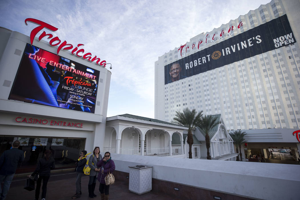 The Tropicana Las Vegas hotel-casino on the Strip, Monday, Dec. 18, 2017. Richard Brian Las Veg ...