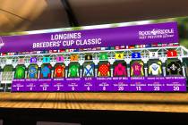 The field for the $6 million Breeders' Cup Classic at Santa Anita Park is displayed on a video ...