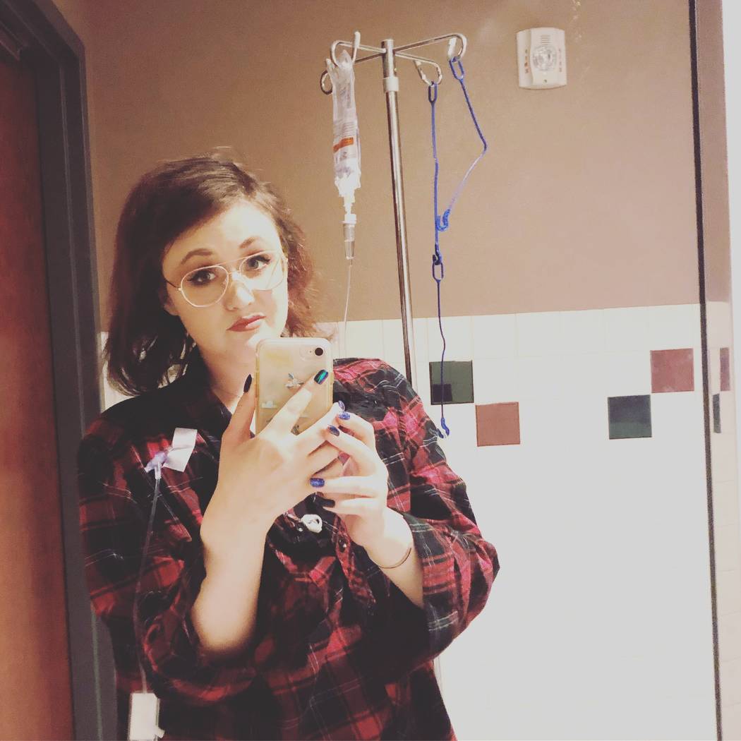 Jilliene Jaeger takes a selfie during her treatment for breast cancer. (Jilliene Jaeger)