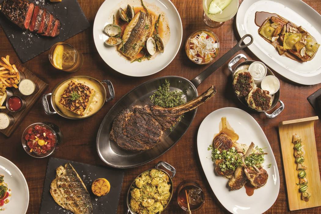 An array of dishes at Stripsteak. (MGM Resorts International)