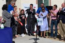 A Las Vegas single mom received the keys to her brand-new Habitat for Humanity home during an O ...