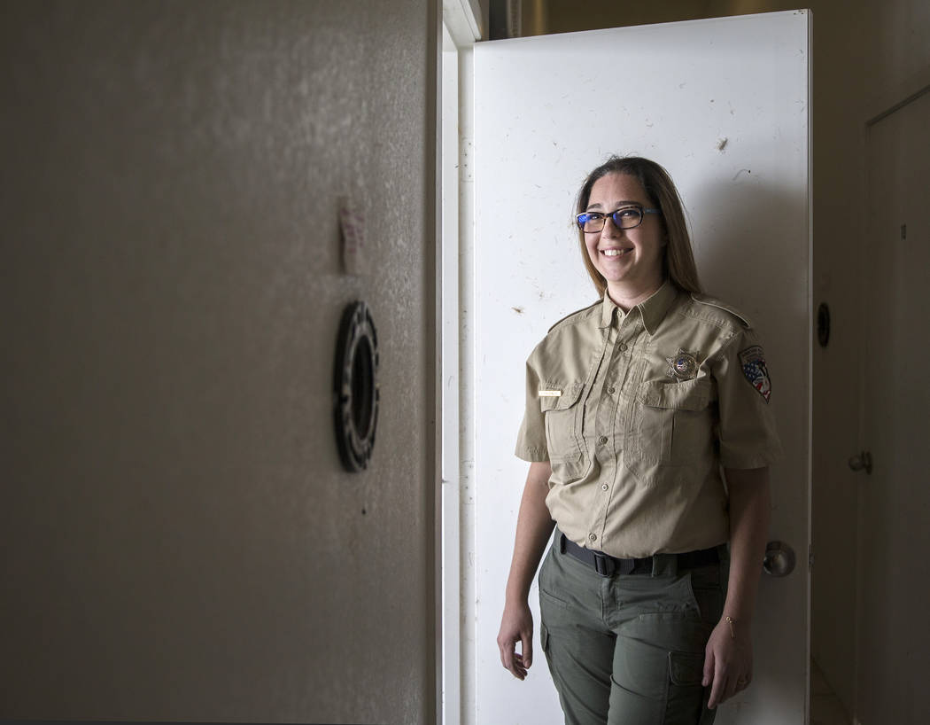 Civon Gewelber, owner of Airborne Wildlife Control Service and master falconer, in her 8,000-sq ...