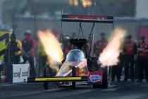 Brittany Force set a national record with a speed of 338.17 mph in Top Fuel qualifying for the ...