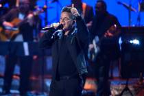 Person of the year honoree Alejandro Sanz performs at the 18th annual Latin Grammy Awards at th ...