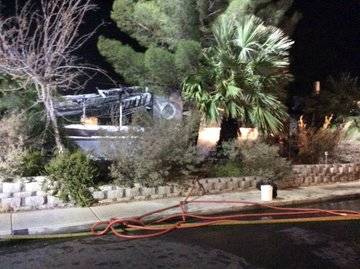 The cause of a two-alarm fire is under investigation not far from downtown Las Vegas. The fire ...