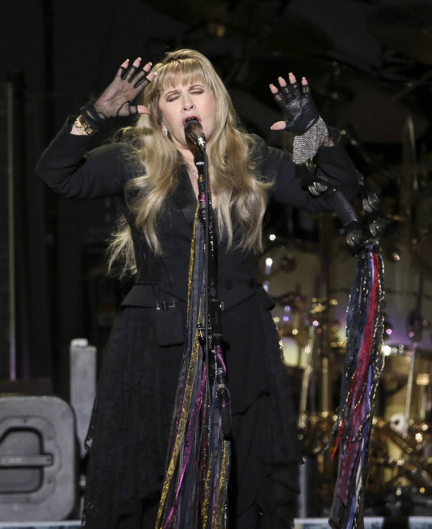 Stevie Nicks with Fleetwood Mac performs at State Farm Arena on Sunday, March 3, 2019, in Atlan ...