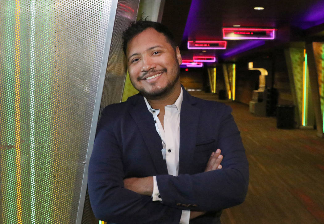 Kris Manzano, founder and director of the Las Vegas Queer Arts Film Festival, poses for a photo ...
