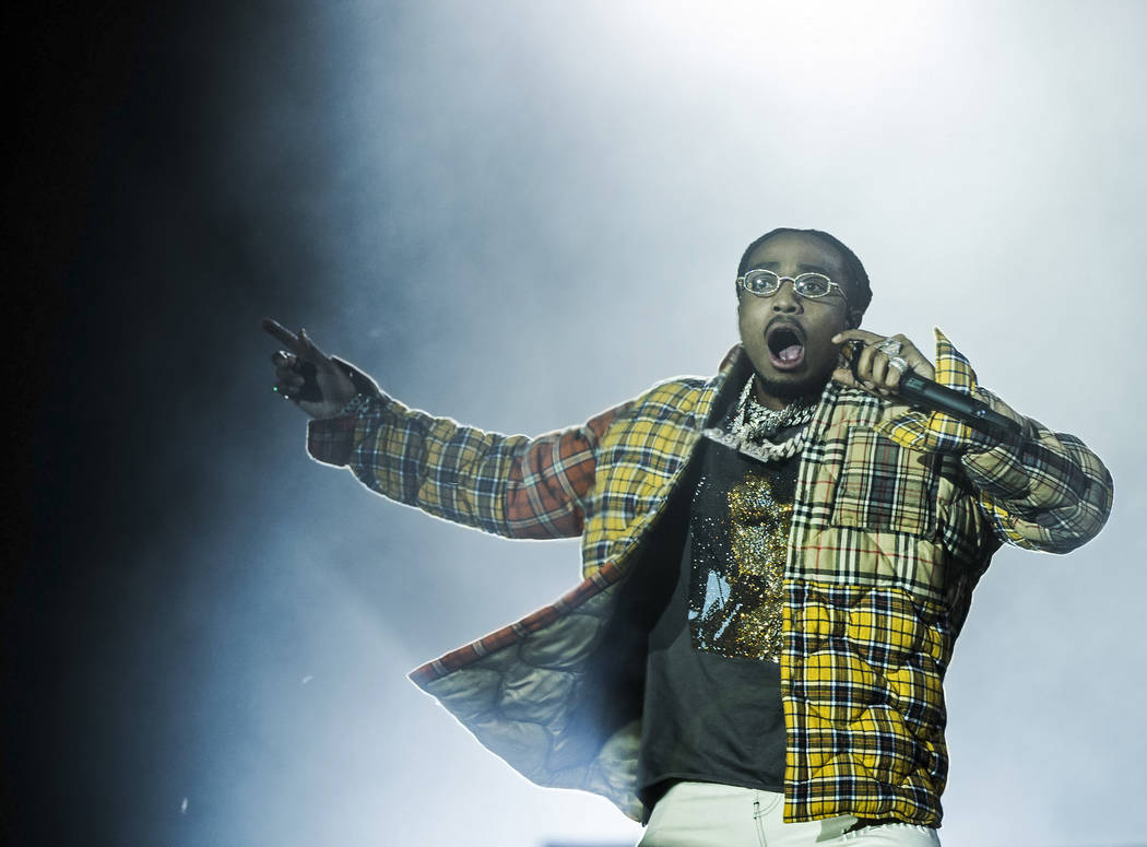 Migos performs at the Jackpot stage during Day N Vegas music festival on Saturday, Nov. 2, 2019 ...