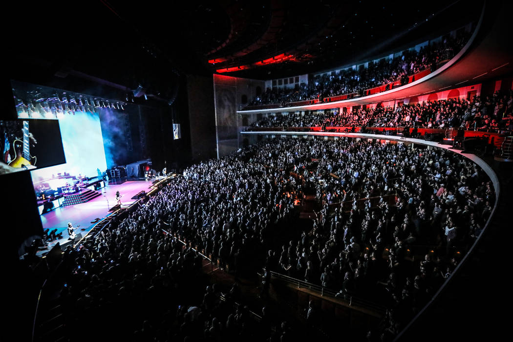 Guns N' Roses is shown at the Colosseum at Caesars Palace during the final leg of the band's "N ...