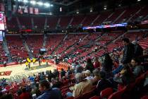 Rebels fans head to their seats minutes before UNLV plays UC Riverside in a basketball game at ...