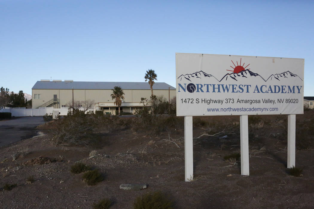 Entrance to Northwest Academy, a private boarding school in Amargosa