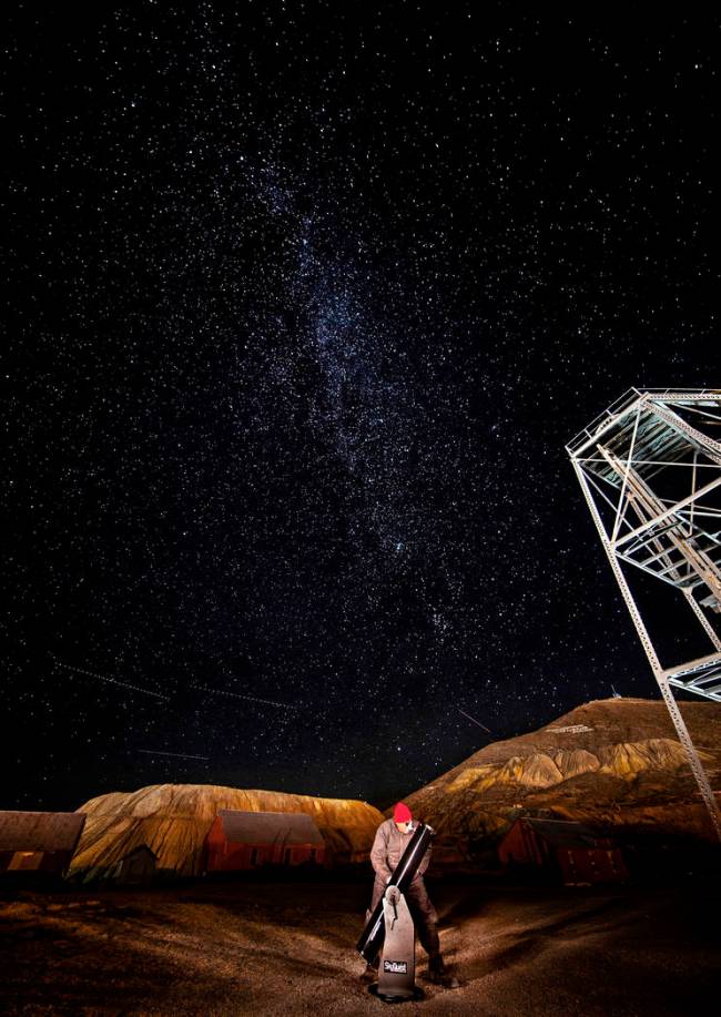 Astronomer Russ Gartz views the dark sky from a spot at the Tonopah Historic Mining Park on Wed ...