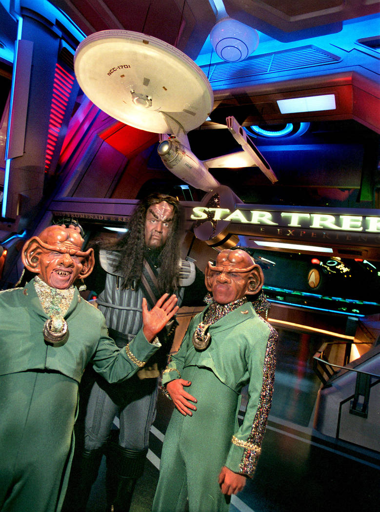 Two Ferengi and a Klingon greet guests at "Star Trek: The Experience." (Review-Journal file photo)