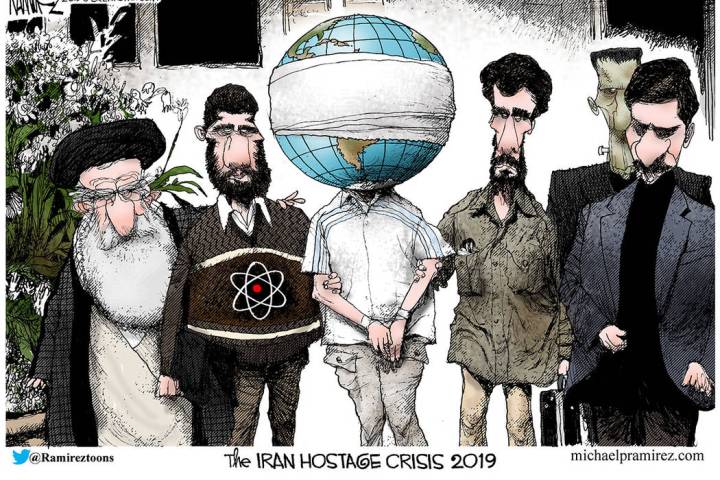 Image result for cartoons of foreign governments taking american hostages"