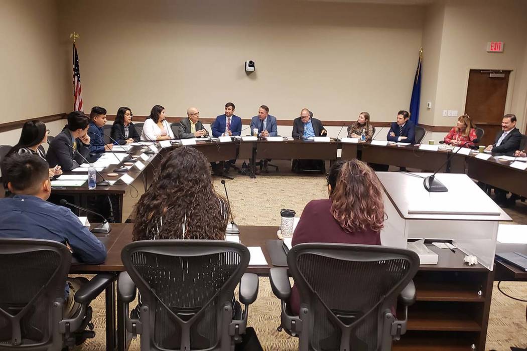 Undocumented students and advocates met with Nevada System of Higher Education administrators t ...
