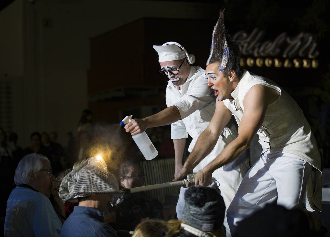 Performers from the Celesta show engage with the crowd at the 26th Annual Ethel M Chocolates Ca ...