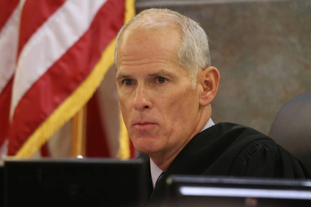 Judge Douglas Herndon listens during the court trial for Manuel Mata, not pictured, who is accu ...