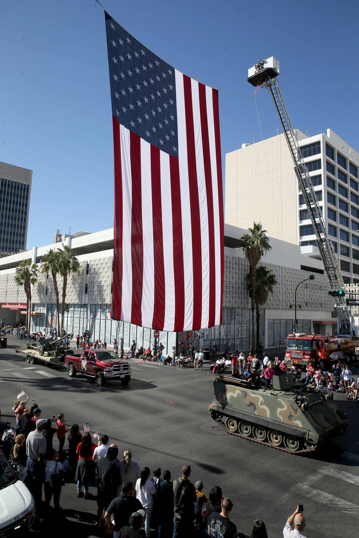Veterans Day Parade in downtown Las Vegas Monday, Nov. 11, 2019. (K.M. Cannon/Las Vegas Review- ...