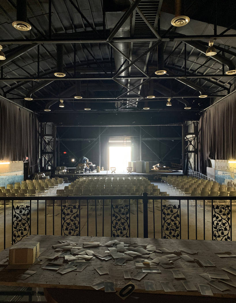 A view towards the stage at the historic Huntridge Theater on Thursday, Oct. 31, 2019, in Las V ...