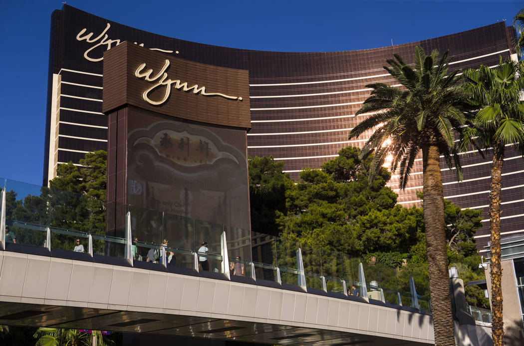 A view of Wynn Las Vegas in Las Vegas on Thursday, Aug. 15, 2019. (Chase Stevens/Las Vegas Revi ...