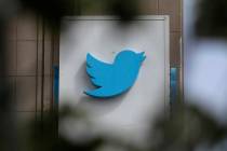 FILE - This July 9, 2019, file photo shows a sign outside of the Twitter office building in San ...