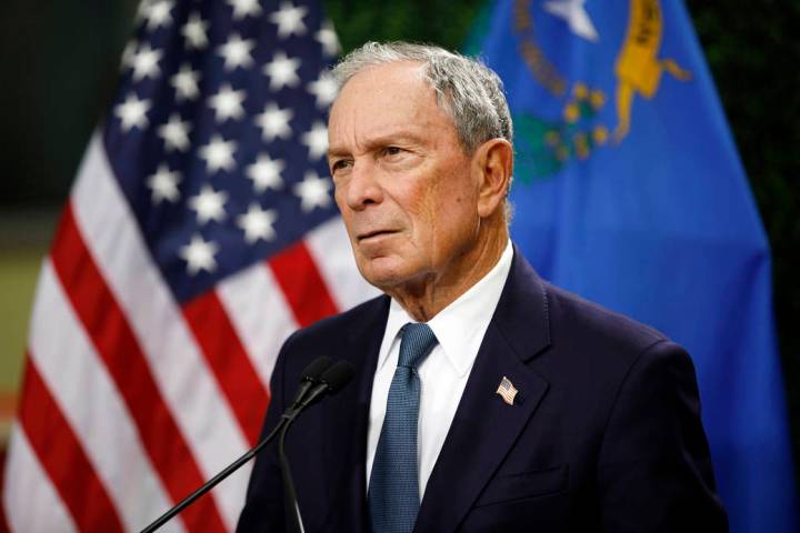 In a Feb. 26, 2019, file photo, former New York City Mayor Michael Bloomberg speaks at a news c ...