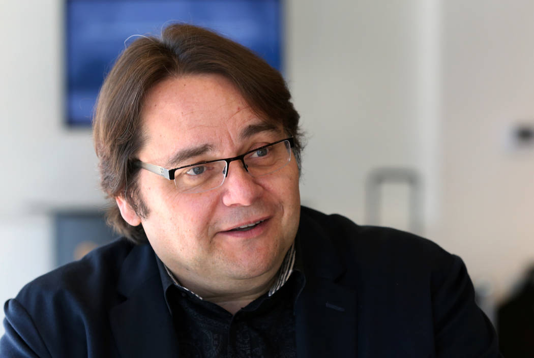 David Knight, founder of Terbine, speaks during an interview with the Review-Journal at his Las ...
