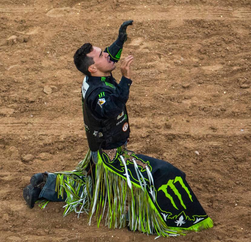 Jose Vitor Lemme celebrates another eight seconds atop of Birthday Cake during the third day of ...