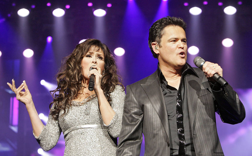 Marie Osmond and her brother, Donny, perform at the Flamingo hotel in Las Vegas Sept. 25, 2008. ...